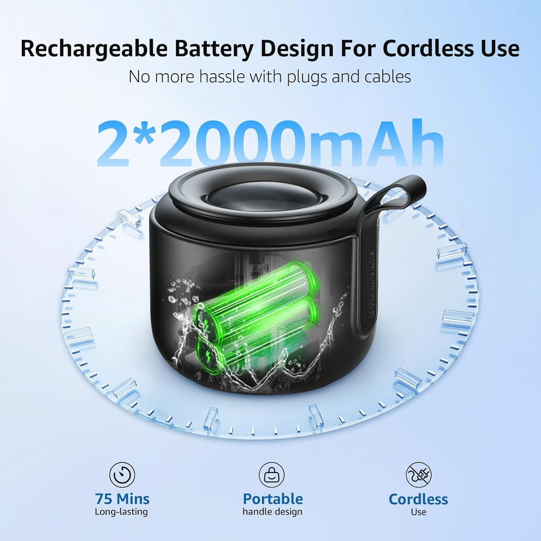 Ultrasonic Retainer Cleaner Machine: 48kHz Rechargeable Cordless Denture Cleaner - Waterproof Ultrasonic Jewelry Cleaner - 200ML Dental Cleaning Pod for Mouth Guard, Aligner